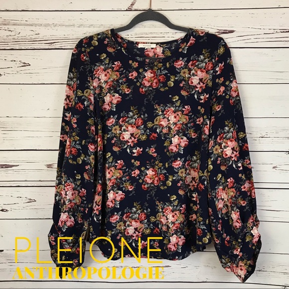 Anthropologie Tops - EUC Anthropologie Floral Boho Peasant Blouse